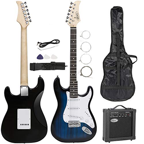 39" Full Size Electric Guitar with Amp, Case and Accessories Pack Beginner Starter Package