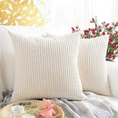 Pack of 2, Corduroy Soft Decorative Square Throw Pillow Cover Cushion Covers