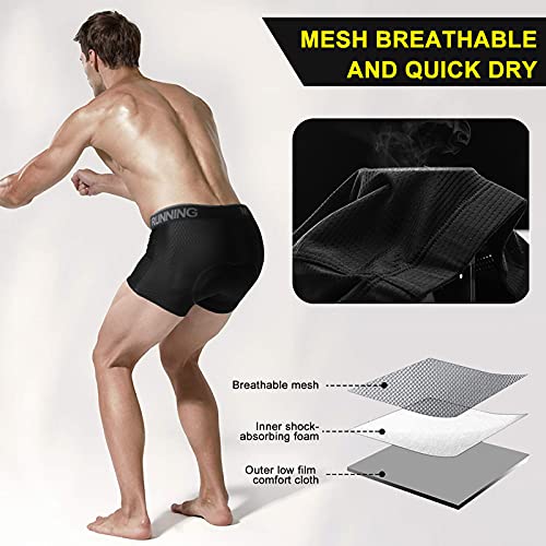 Men's Cycling Underwear, 3D Padded Bike Shorts,Quick Dry Breathable Bicycle Leggings