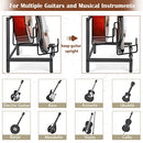 Guitar Stand 4-Tier for Acoustic, Electric Guitar, Bass, Guitar Rack Holder Floor Adjustable for Multiple Guitars, Guitar Amp Accessories, Guitar Display for Music Room Home Studio with Wooden Shelf