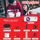 1080P HD Projector, WiFi Projector Bluetooth Projector, 230" Portable Movie Projector with Tripod