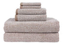Diamond Jacquard Towels Recycled 6 Piece Bath Sheet Towel Set, Khaki