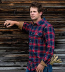 Legendary Whitetails Men's Buck Camp Flannel Shirt, Cedarwood Plaid, Large