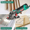 Mini Circular Saw, HYCHIKA Compact Circular Saw Tile Saw with 3 Saw Blades 4A