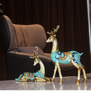Good Luck Deer Decor, Deer Figurine Home Decor, Deer Statues Decorations for Home