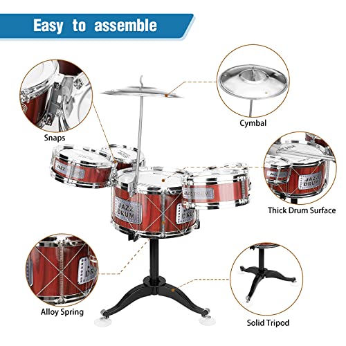 Toddler Musical Drum Toy Set - Jazz Roak Drum Kit Musical Instruments