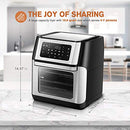 Air Fryer, 10-in-1 Air Fryer Toaster Oven, 10.6 Quart, Convection Roaster