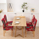 4PCS Stretch Removable Washable Dining Room Chair Protector Slipcovers