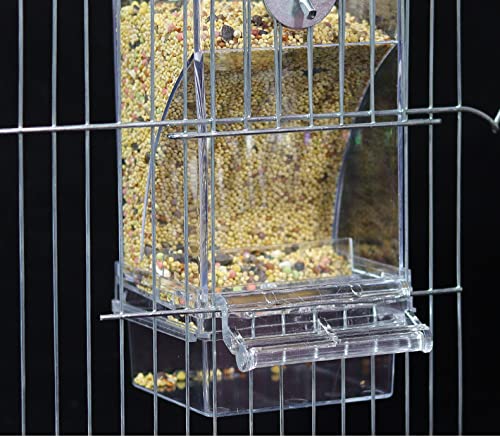 Automatic Bird Feeder,No Mess Bird Feeder,Bird Cage Feeder Bird Cage Accessories for Parakeet Canary Cockatiel Finch