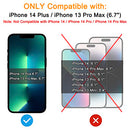 TECHO Privacy Screen Protector Compatible with iPhone 14 Plus/iPhone 13 Pro Max