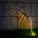 Solar Lights Outdoor Garden Decor, Large Hanging Lantern Waterproof Watering Can Landscape Lights