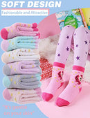 Toddler Kids Girls Fuzzy Slipper Socks Grips Non Slip Fluffy Cozy Comfy Warm Winter