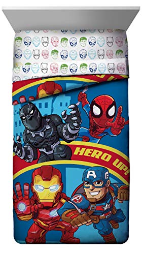 Marvel Super Hero Adventures Double Team 4 Piece Twin Bed Set