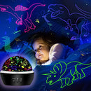 Night Light for Kids Dinosaur Toys,2 in 1 Rotating Projector Lamp with Dino&Vehicles Theme,Easter Birthday Gift for 3 to 8 Year Olds Boys Girls,Kids Room Decor for Toddler Toys