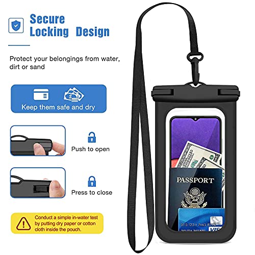 Universal Extra-Large Waterproof Pouch,Underwater Dry Bag for Samsung Galaxy A12,