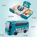 Kids Play Vehicle with Sound and Light, Educational Bus Driving Toy Gift for Toddlers