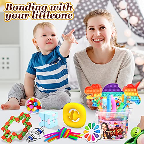 31PCS Fidget Toys Pack Push Bubble Fidget Toy Set for Kids Sensory Stress Relief and Anti-Anxiety Toy Bundles for Adult