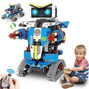 Remote Control Robot Building Kit, 2-in-1 STEM Building Blocks Robot Toys Set