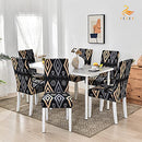 Set of 4 -Stretchable Washable Removable Kitchen Chair Slipcovers Protector for Dining