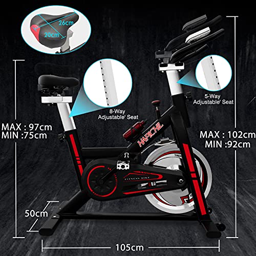 Exercise Bike for Cardio Training, Stationary Bikes, 35 lbs Heavy Flywheel Bicycle for Home Gym