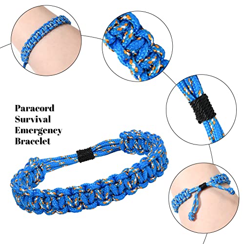 12 Pcs Paracord Bracelets for Men Boys Kids Survival Bracelet Teen
