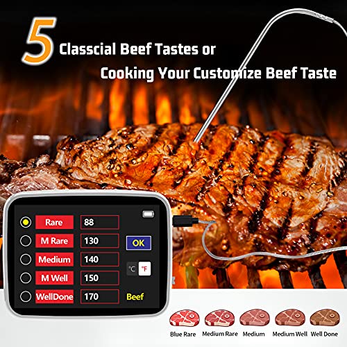 Digital Meat Thermometer for Cooking,2022 Upgraded Touchscreen LCD