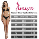 7 Pack Large Women's Underwear Comfort Breathable Black Bikini Panties