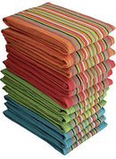 Simpli-Magic 79335 Kitchen Dish Towels, 16x27 Inches, Salsa Stripe, 8 Pack, Multi