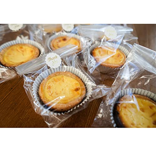 Clear Self Sealing Cellophane Bags,4x6 Inches 200 Pcs Cookie Bags Resealable