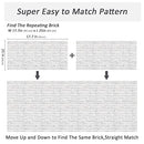 Brick Wallpaper Peel and Stick White 17.7x118.1 Inches