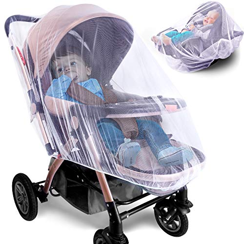 Mosquito Net for Stroller - 2 Pack Durable Baby Stroller Mosquito Net