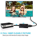 RCA to HDMI Converter, Composite to HDMI Adapter Support 1080P PAL/NTSC