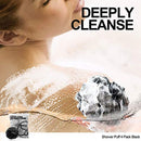 Shower Puff 4 Pack Black Bath Sponge Shower Loofahs