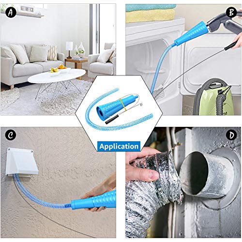 Dryer Vent Cleaner Kit Vacuum Hose Attachment Brush Lint Remover