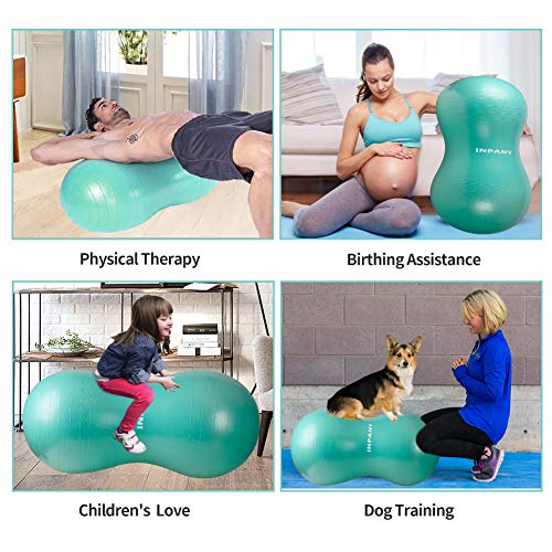 Peanut Ball - Anti Burst Exercise Ball for Labor Birthing, Physical Therapy for Kids, Core Strength