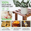 Wood Plant Stand High Low Shelves Flower Rack Display for Indoor Outdoor Garden