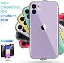Compatible with iPhone 11 Case, Clear Shock Absorption Bumpers Cases for 6.1 Inch