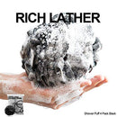 Shower Puff 4 Pack Black Bath Sponge Shower Loofahs