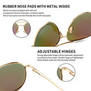 SUNGAIT Women’s Lightweight Oversized Aviator Sunglasses - Mirrored Polarized