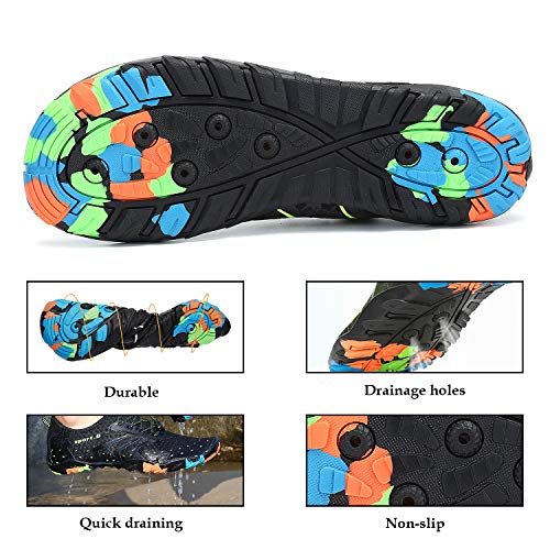 Mens Womens Water Shoes Quick Dry Beach Diving Black