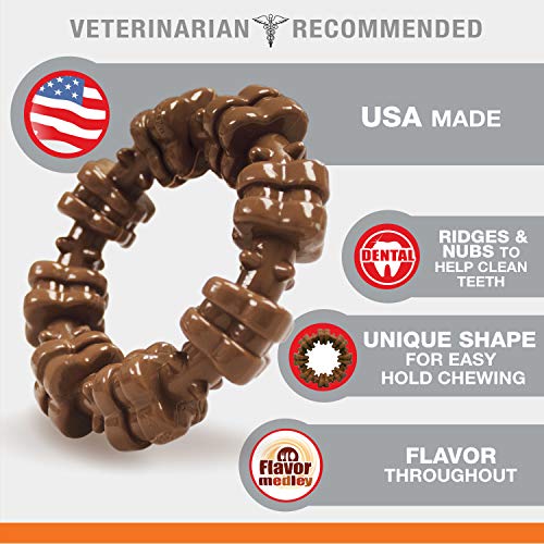 Nylabone Power Chew Textured Dog Chew Ring Toy Ring Flavor Medley X-Large/Souper (1 Count)