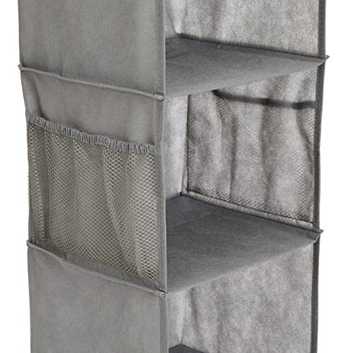 6-Tier Hanging Closet Shelf Organizer With Pockets