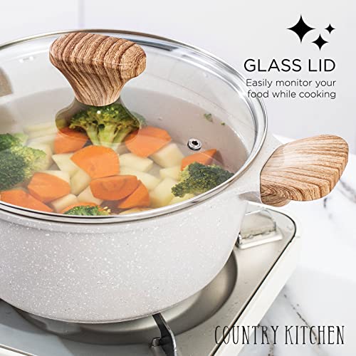 Nonstick Cookware Sets - 8 Piece High Quality Nonstick Cast Aluminum Pots and Pans