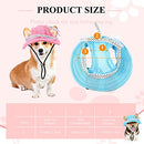 Pet Baseball Hat Round Brim Princess Cap Dog Visor Hat Sun Protection Cap