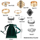 67Pcs Vintage Knuckle Rings Set Stackable Finger Rings Midi Rings for Women