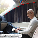 Car Side Window Sun Shades - Front Privacy Magneic Black 2 Pcs Automotive Covers