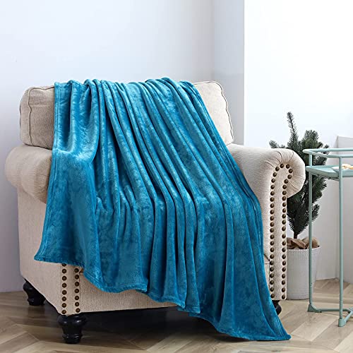 Flannel Fleece Blanket Twin Size, All Season Lightweight Super Soft Cozy Blanket for Bed