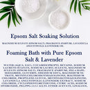 Epsom Salt Soaking Solution and Foaming Bath with Pure Epsom Salt Combo Pack
