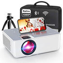 1080P HD Projector, WiFi Projector Bluetooth Projector, 230" Portable Movie Projector with Tripod