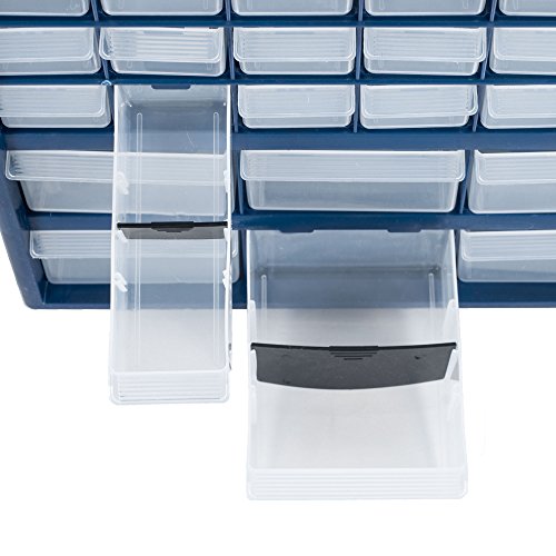 Plastic Storage Drawers–42 Compartment Organizer–Desktop Wall Mount Container